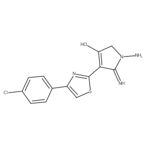 1,5-Diamino-4-[4-(4-chlorophenyl)-1,3-thiazol-2-yl]-2,3-dihydro-1H-pyrrol-3-one结构式