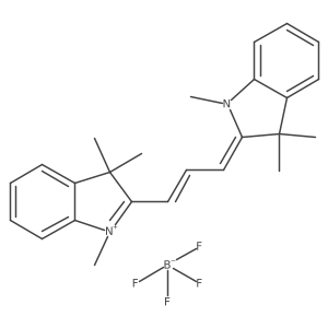 1,3,3-trimethyl-2-((1E,3Z)-3-(1,3,3-trimethylindolin-2-ylidene)prop-1-en-1-yl)-3H-indol-1-ium tetrafluoroborate Structure