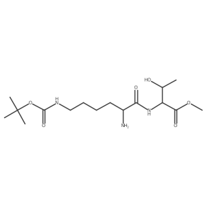 L-Threonine, N-[N6-[(1,1-dimethylethoxy)carbonyl]-L-lysyl]-, methyl ester Structure
