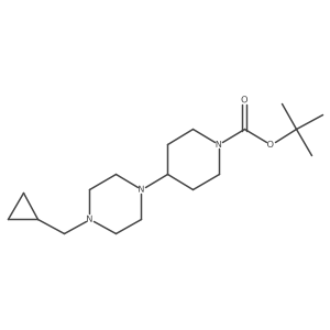 Tert-butyl 4-(4-cyclopropylmethyl-piperazin-1-yl)-piperidine-1-carboxylate结构式