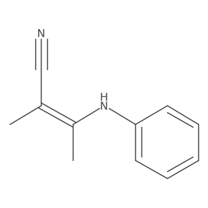 2-Butenenitrile, 2-methyl-3-(phenylamino)-, (E)- Structure