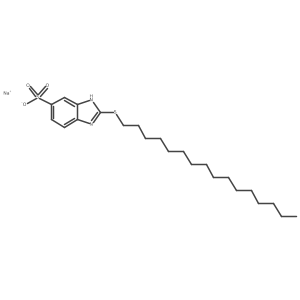 Sodium 2-(hexadecylsulfanyl)-1H-1,3-benzimidazole-6-sulfonate Structure