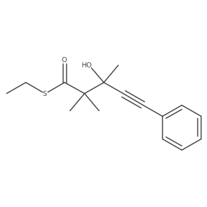 S-Ethyl 3-hydroxy-2,2,3-trimethyl-5-phenyl-4-pentynethioate结构式