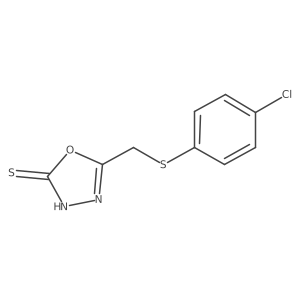 5-[[(4-Chlorophenyl)thio]methyl]-1,3,4-oxadiazole-2(3H)-thione Structure