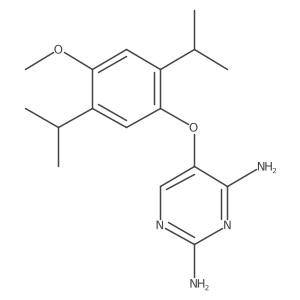 5-[4-Methoxy-2,5-di(propan-2-yl)phenoxy]pyrimidine-2,4-diamine Structure