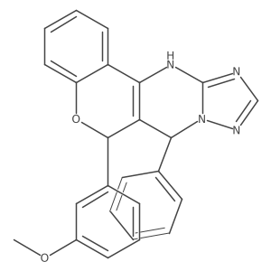 6-(3-methoxyphenyl)-7-phenyl-7,12-dihydro-6H-chromeno[4,3-d][1,2,4]triazolo[1,5-a]pyrimidine Structure
