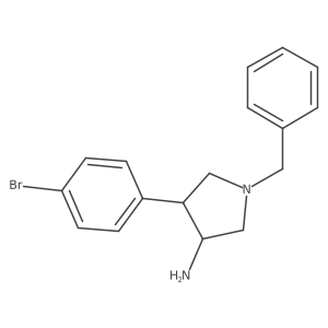 rel-(3R,4S)-1-Benzyl-4-(4-bromophenyl)pyrrolidin-3-amine Structure
