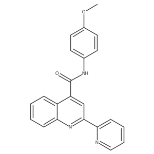 N-(4-methoxyphenyl)-2-(pyridin-2-yl)quinoline-4-carboxamide结构式