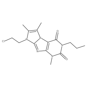 8-(2-chloroethyl)-1,6,7-trimethyl-3-propyl-1H-imidazo[2,1-f]purine-2,4(3H,8H)-dione Structure
