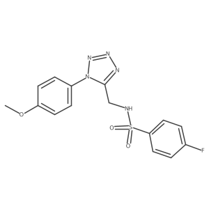 4-fluoro-N-((1-(4-methoxyphenyl)-1H-tetrazol-5-yl)methyl)benzenesulfonamide结构式