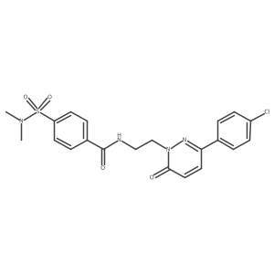 N-(2-(3-(4-chlorophenyl)-6-oxopyridazin-1(6H)-yl)ethyl)-4-(N,N-dimethylsulfamoyl)benzamide结构式