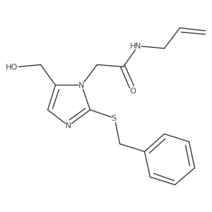 N-allyl-2-(2-(benzylthio)-5-(hydroxymethyl)-1H-imidazol-1-yl)acetamide Structure