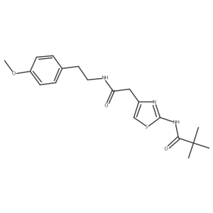 N-[4-({[2-(4-methoxyphenyl)ethyl]carbamoyl}methyl)-1,3-thiazol-2-yl]-2,2-dimethylpropanamide Structure