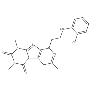 1-[2-(2-Chloroanilino)ethyl]-3,7,9-trimethyl-4,5a-dihydropurino[8,7-c][1,2,4]triazin-5-ium-6,8-dione结构式