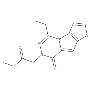 Methyl 2-(12-ethyl-9-oxo-5-thia-1,10,11-triazatricyclo[6.4.0.02,6]dodeca-2(6),3,7,11-tetraen-10-yl)acetate结构式
