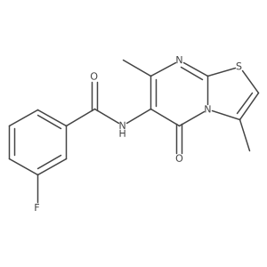 N-{3,7-dimethyl-5-oxo-5H-[1,3]thiazolo[3,2-a]pyrimidin-6-yl}-3-fluorobenzamide Structure