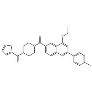 (4-Ethoxy-2-(p-tolyl)quinolin-6-yl)(4-(furan-2-carbonyl)piperazin-1-yl)methanone结构式