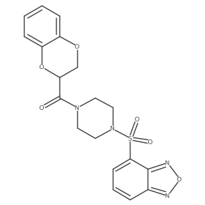 [4-(2,1,3-Benzoxadiazol-4-ylsulfonyl)piperazin-1-yl](2,3-dihydro-1,4-benzodioxin-2-yl)methanone Structure