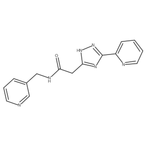 O=C(Cc1nc(-c2ccccn2)n[nH]1)NCc1cccnc1结构式