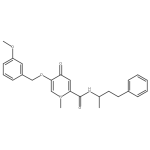 5-((3-methoxybenzyl)oxy)-1-methyl-4-oxo-N-(4-phenylbutan-2-yl)-1,4-dihydropyridine-2-carboxamide结构式
