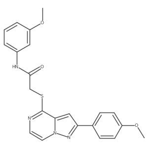 N-(3-methoxyphenyl)-2-((2-(4-methoxyphenyl)pyrazolo[1,5-a]pyrazin-4-yl)thio)acetamide结构式