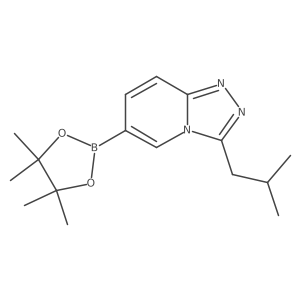 3-(2-Methylpropyl)-6-(4,4,5,5-tetramethyl-1,3,2-dioxaborolan-2-yl)-1,2,4-triazolo[4,3-a]pyridine结构式