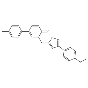 2-((3-(4-methoxyphenyl)-1,2,4-oxadiazol-5-yl)methyl)-6-(p-tolyl)pyridazin-3(2H)-one结构式