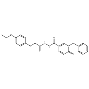 1-benzyl-N'-(2-(4-ethoxyphenoxy)acetyl)-6-oxo-1,6-dihydropyridine-3-carbohydrazide结构式