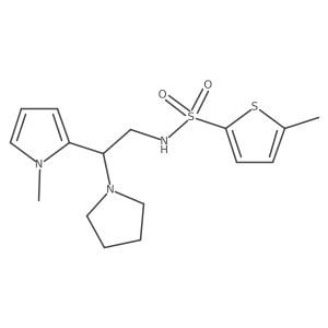 5-methyl-N-(2-(1-methyl-1H-pyrrol-2-yl)-2-(pyrrolidin-1-yl)ethyl)thiophene-2-sulfonamide结构式