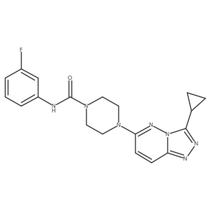 4-{3-cyclopropyl-[1,2,4]triazolo[4,3-b]pyridazin-6-yl}-N-(3-fluorophenyl)piperazine-1-carboxamide Structure