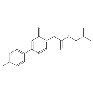 2-[4-(4-methylphenyl)-6-oxo-1,6-dihydropyrimidin-1-yl]-N-(2-methylpropyl)acetamide Structure