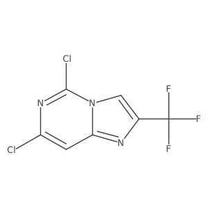 5,7-Dichloro-2-(trifluoromethyl)imidazo[1,2-c]pyrimidine结构式