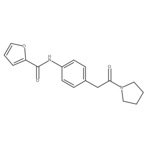 N-{4-[2-oxo-2-(pyrrolidin-1-yl)ethyl]phenyl}furan-2-carboxamide结构式
