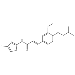3-[3-Methoxy-4-(2-methylpropoxy)phenyl]-N-(4-methyl-2-thiazolyl)-2-propenamide结构式