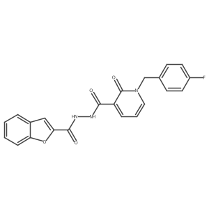 N'-(benzofuran-2-carbonyl)-1-(4-fluorobenzyl)-2-oxo-1,2-dihydropyridine-3-carbohydrazide Structure