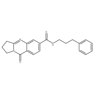 9-oxo-N-(3-phenylpropyl)-1,2,3,9-tetrahydropyrrolo[2,1-b]quinazoline-6-carboxamide结构式
