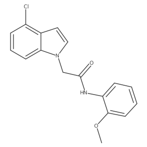 COc1ccccc1NC(=O)Cn1ccc2c(Cl)cccc21结构式