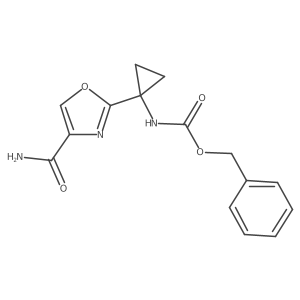 [1-(4-Carbamoyl-oxazol-2-yl)-cyclopropyl]-carbamic acid benzyl ester结构式