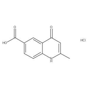 2-Methyl-4-oxo-1,4-dihydroquinoline-6-carboxylic acid hydrochloride结构式