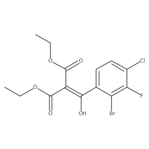 Diethyl 2-((2-bromo-4-chloro-3-fluorophenyl) (hydroxy)methylene)malonate Structure