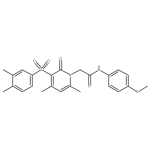 2-(3-((3,4-dimethylphenyl)sulfonyl)-4,6-dimethyl-2-oxopyridin-1(2H)-yl)-N-(4-methoxyphenyl)acetamide Structure
