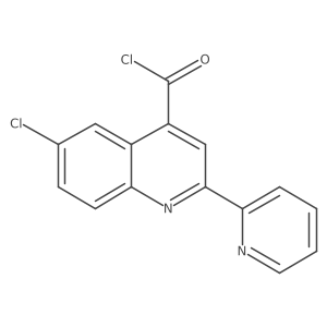 6-Chloro-2-pyridin-2-ylquinoline-4-carbonyl chloride hydrochloride结构式