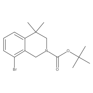 tert-Butyl 8-bromo-4,4-dimethyl-3,4-dihydroisoquinoline-2(1H)-carboxylate结构式