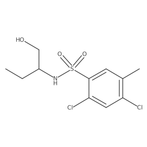 2,4-dichloro-N-[1-(hydroxymethyl)propyl]-5-methylbenzenesulfonamide结构式