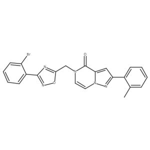 5-((3-(2-bromophenyl)-1,2,4-oxadiazol-5-yl)methyl)-2-(o-tolyl)pyrazolo[1,5-a]pyrazin-4(5H)-one Structure