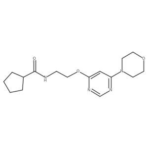 N-(2-((6-morpholinopyrimidin-4-yl)oxy)ethyl)cyclopentanecarboxamide Structure