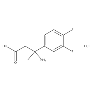 (S)-3-Amino-3-(3,4-difluorophenyl)butanoic acid hydrochloride结构式