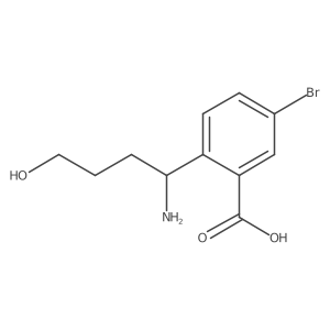 2-[(1S)-1-Amino-4-hydroxybutyl]-5-bromobenzoic acid结构式