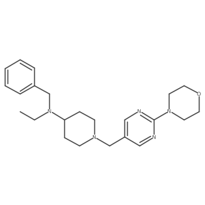 N-Benzyl-N-ethyl-1-((2-morpholinopyrimidin-5-yl)methyl)piperidin-4-amine结构式