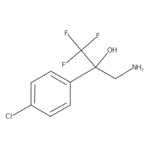 3-Amino-2-(4-chlorophenyl)-1,1,1-trifluoropropan-2-ol结构式